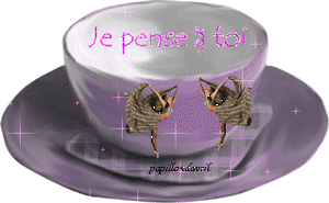 Gif animé je pense à toi tasse